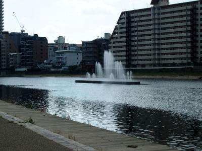 武庫川の噴水
