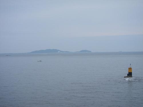 知多半島一周・羽豆神社前の展望台から望む伊良湖岬