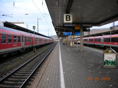 ヴュルツブルクで列車待ち