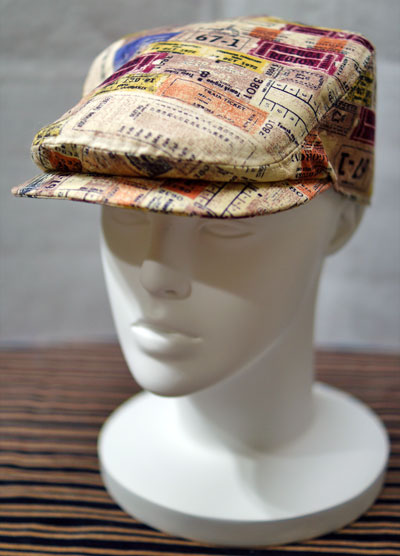 手芸ナカムラの布地で作ったハンチング帽