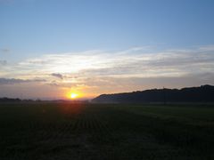［写真］農園前から眺める日の出